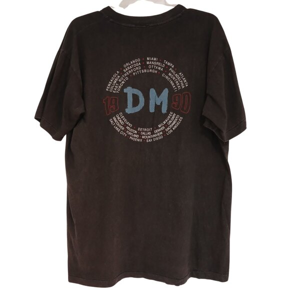 Vintage Depeche Mode World Violation DM 1990 Original Black Concert Tour T-Shirt - Picture 3 of 5